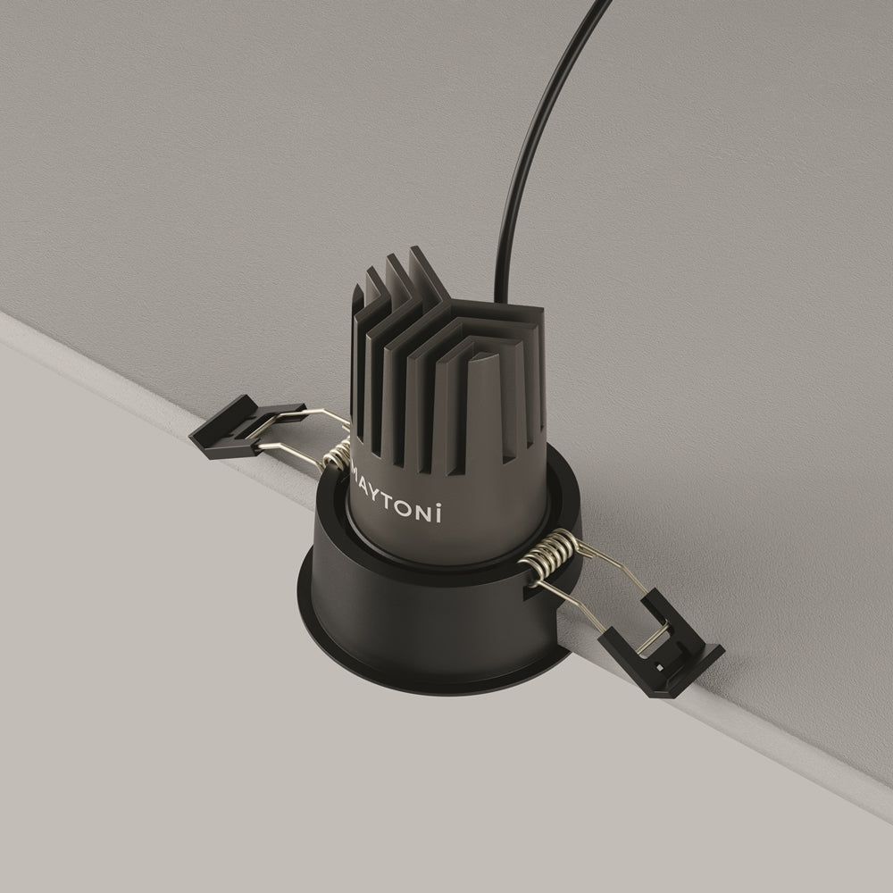 Maytoni downlight Dip LED 50° zápustné kruhové svítidlo černé