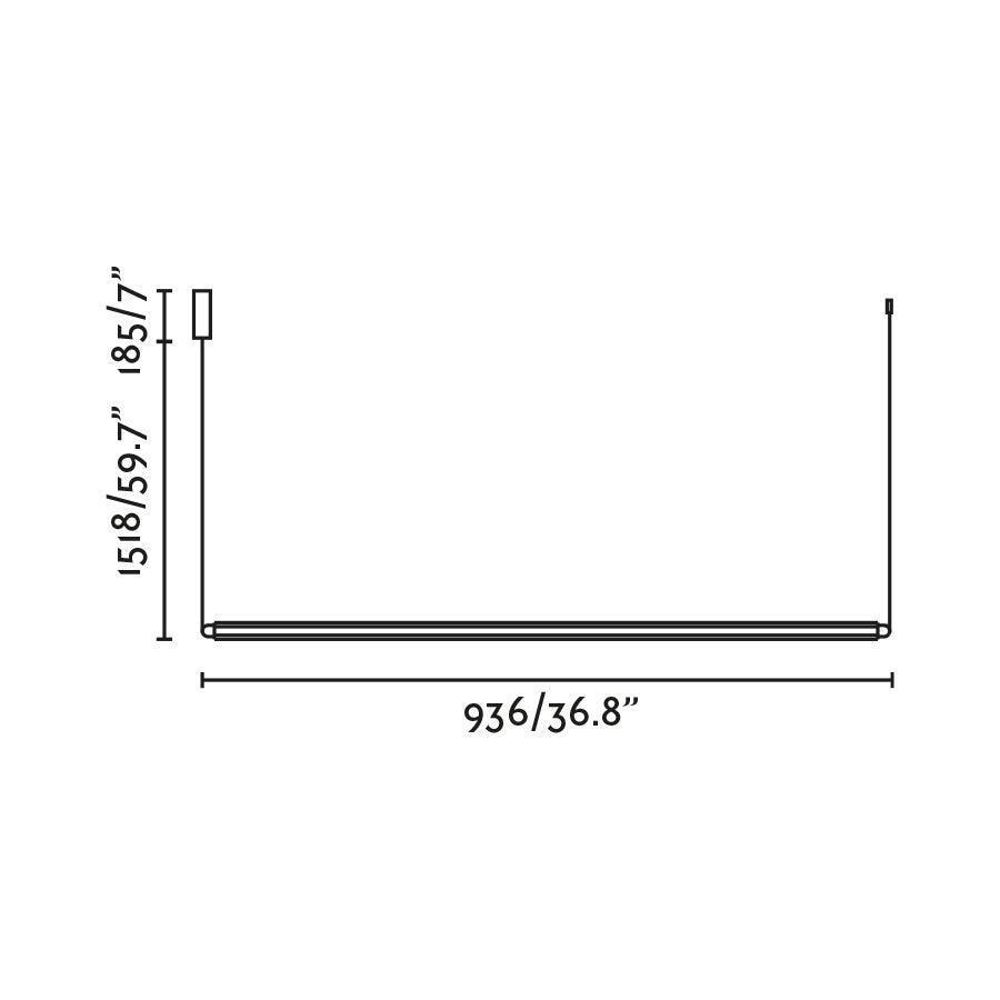 Фаро Лумина ЛЕД 1Л хоризонтална висећа лампа