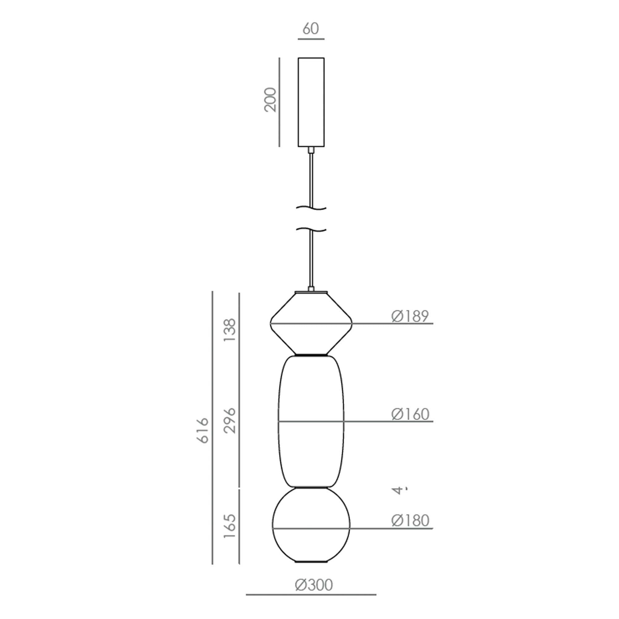 Aromas Papi GU10 závěsné svítidlo