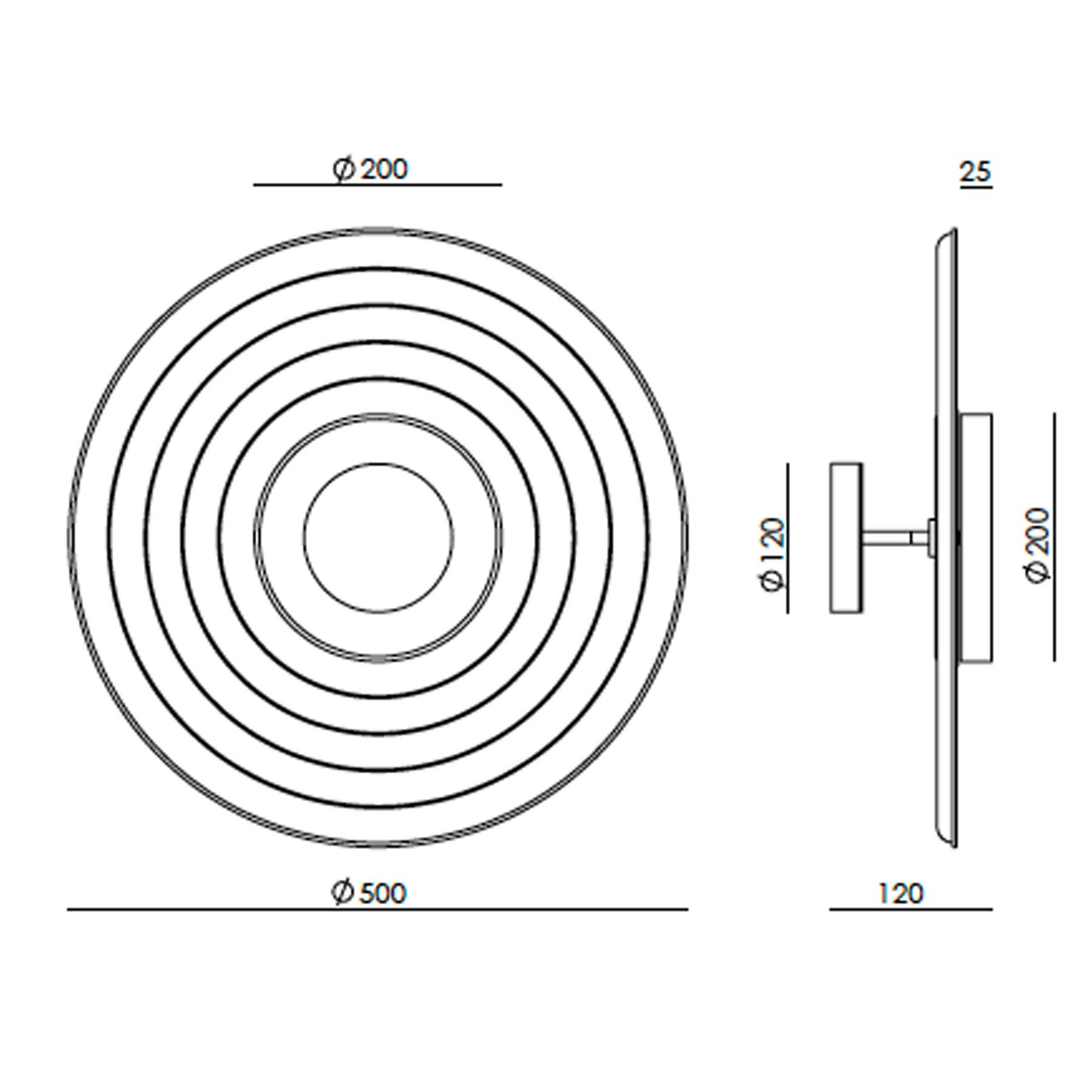 Aromas Tico LED nástěnné akustické svítidlo
