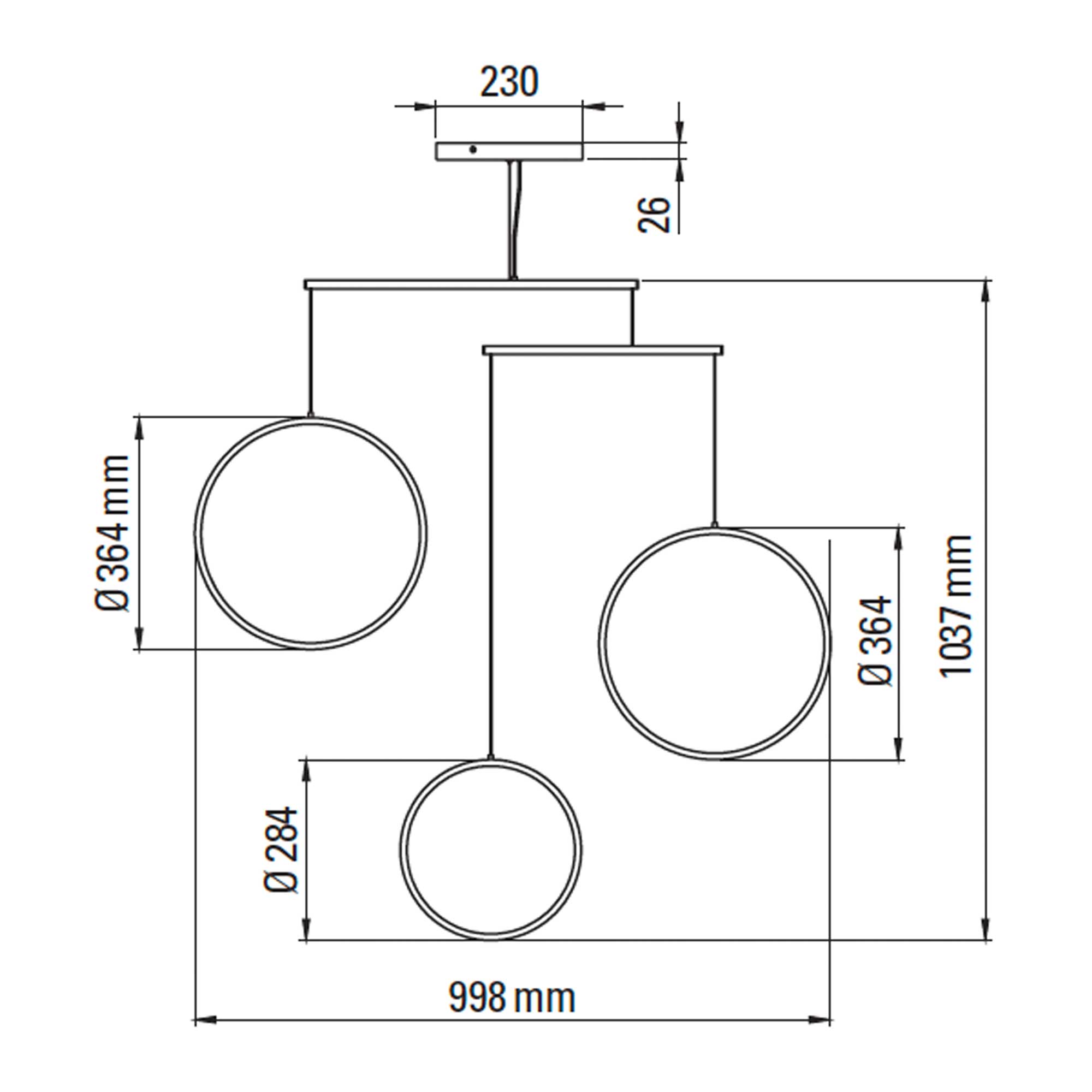 DCW éditions Focus LED závěsné svítidlo