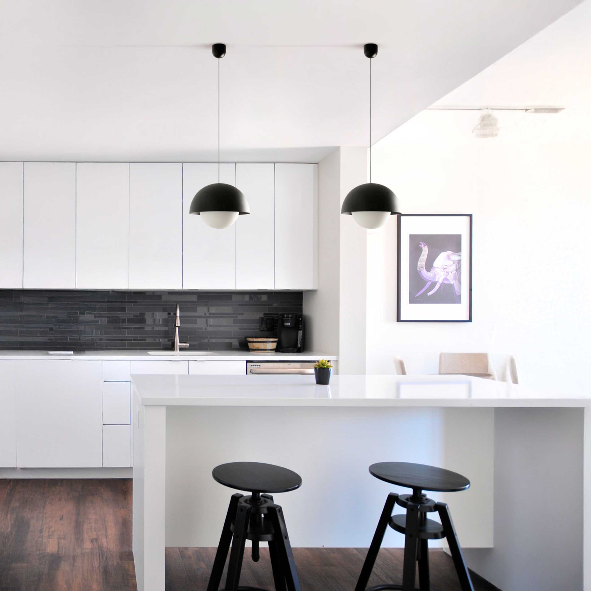 Faro Brume LED glass ceiling light IP44