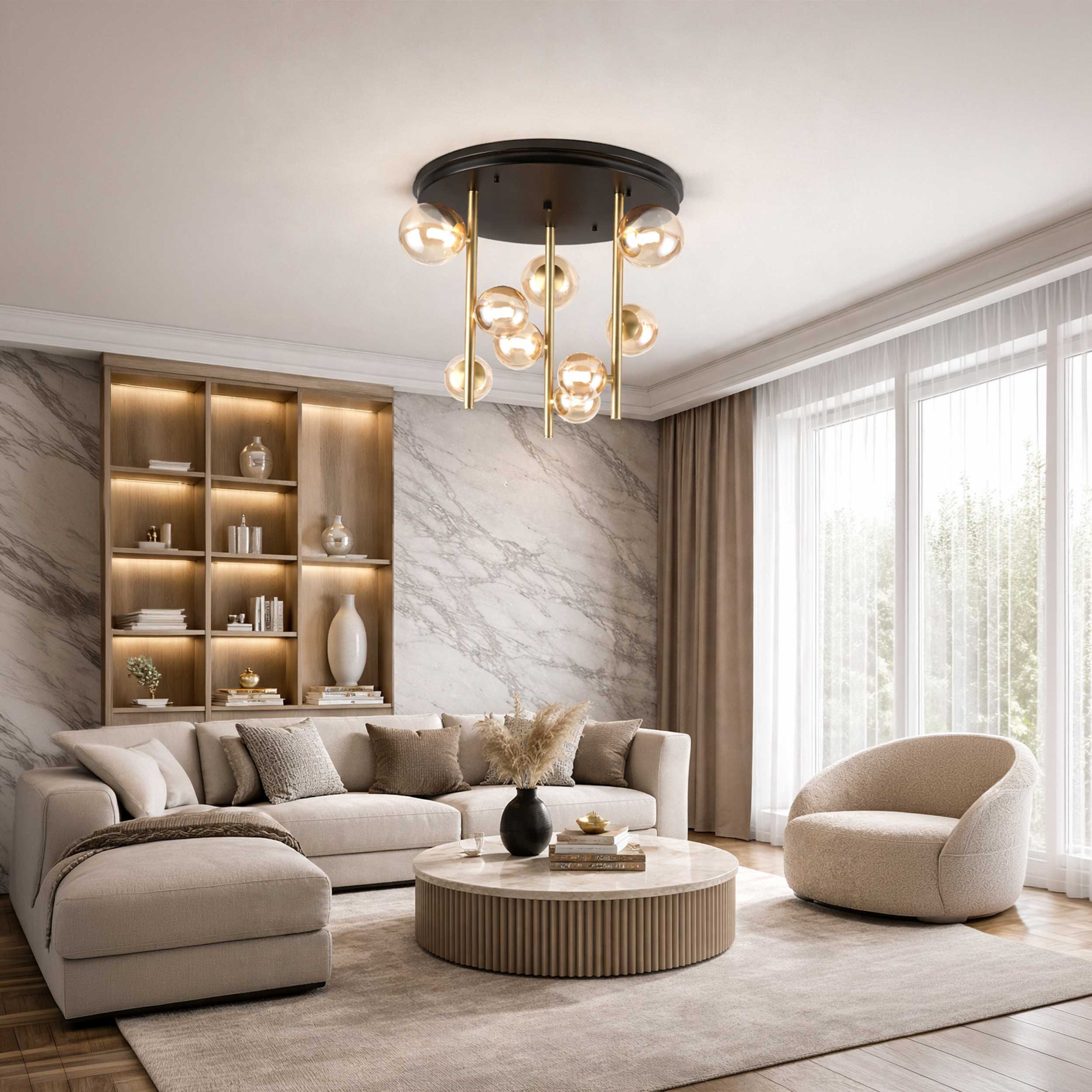 Ideal Lux Perlage G9 површински уграђена плафонска лампа