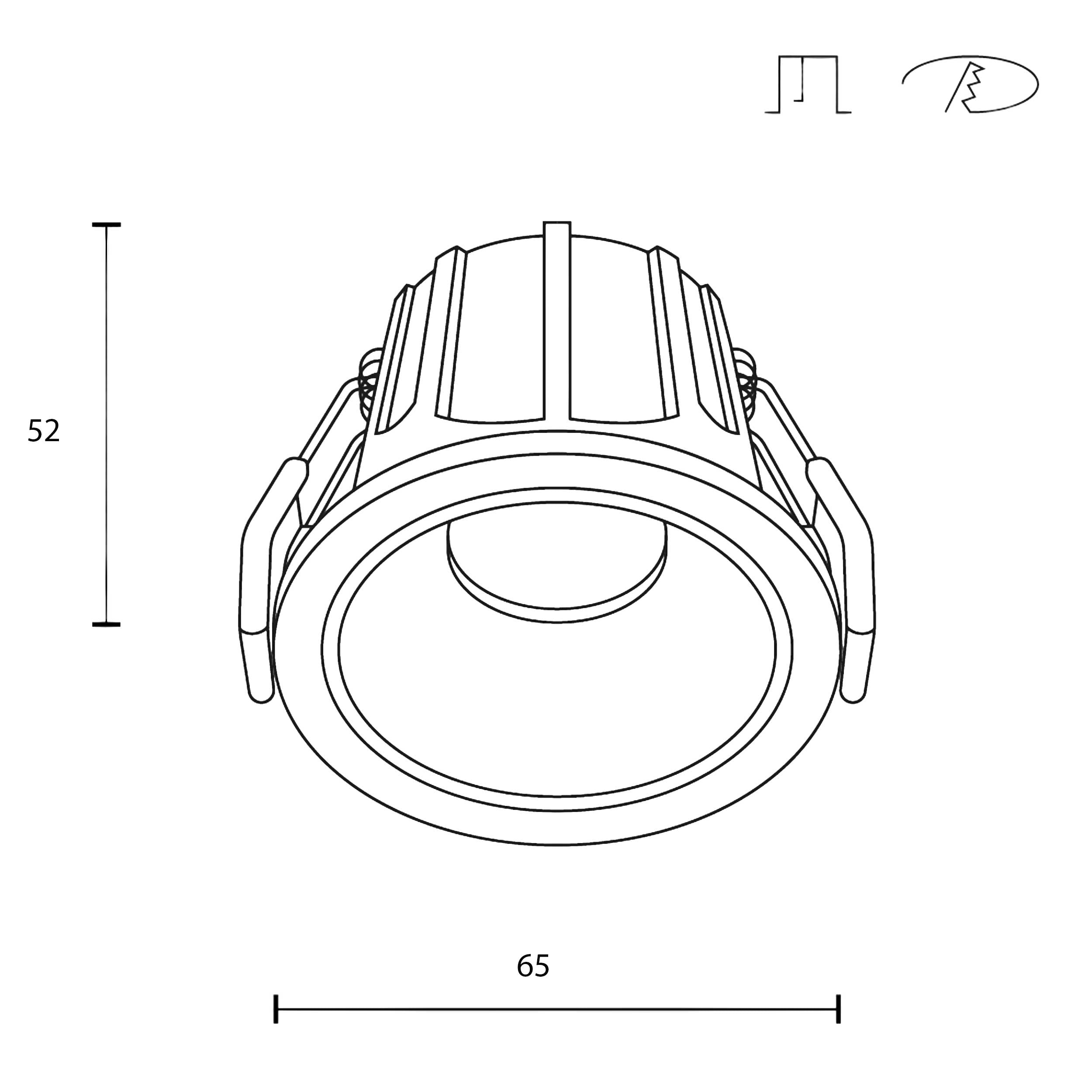 Maytoni downlight Alfa LED 36° zápustné kruhové svítidlo černé