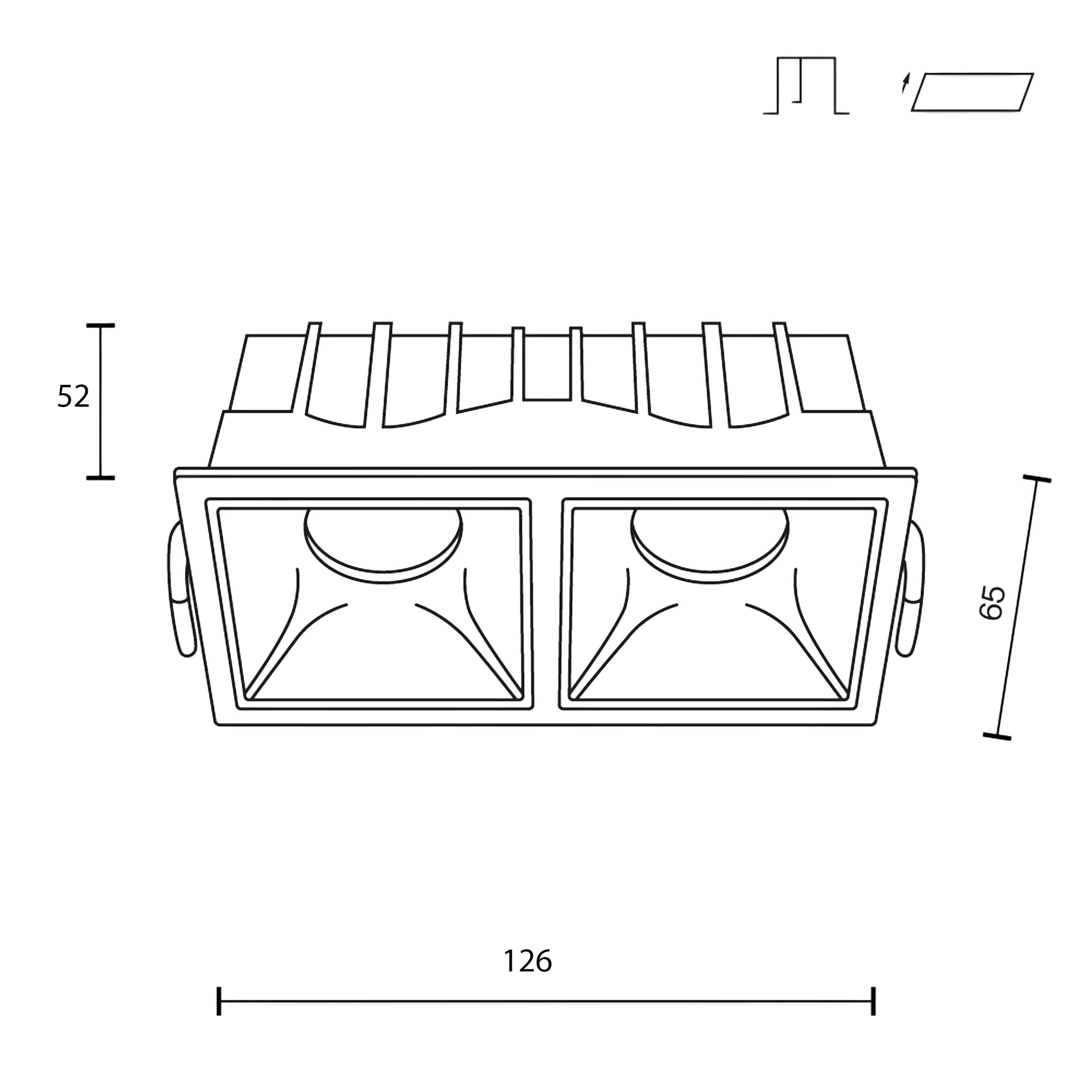 Maytoni downlight Alfa LED 10W 36° zápustné čtvercové svítidlo bílé