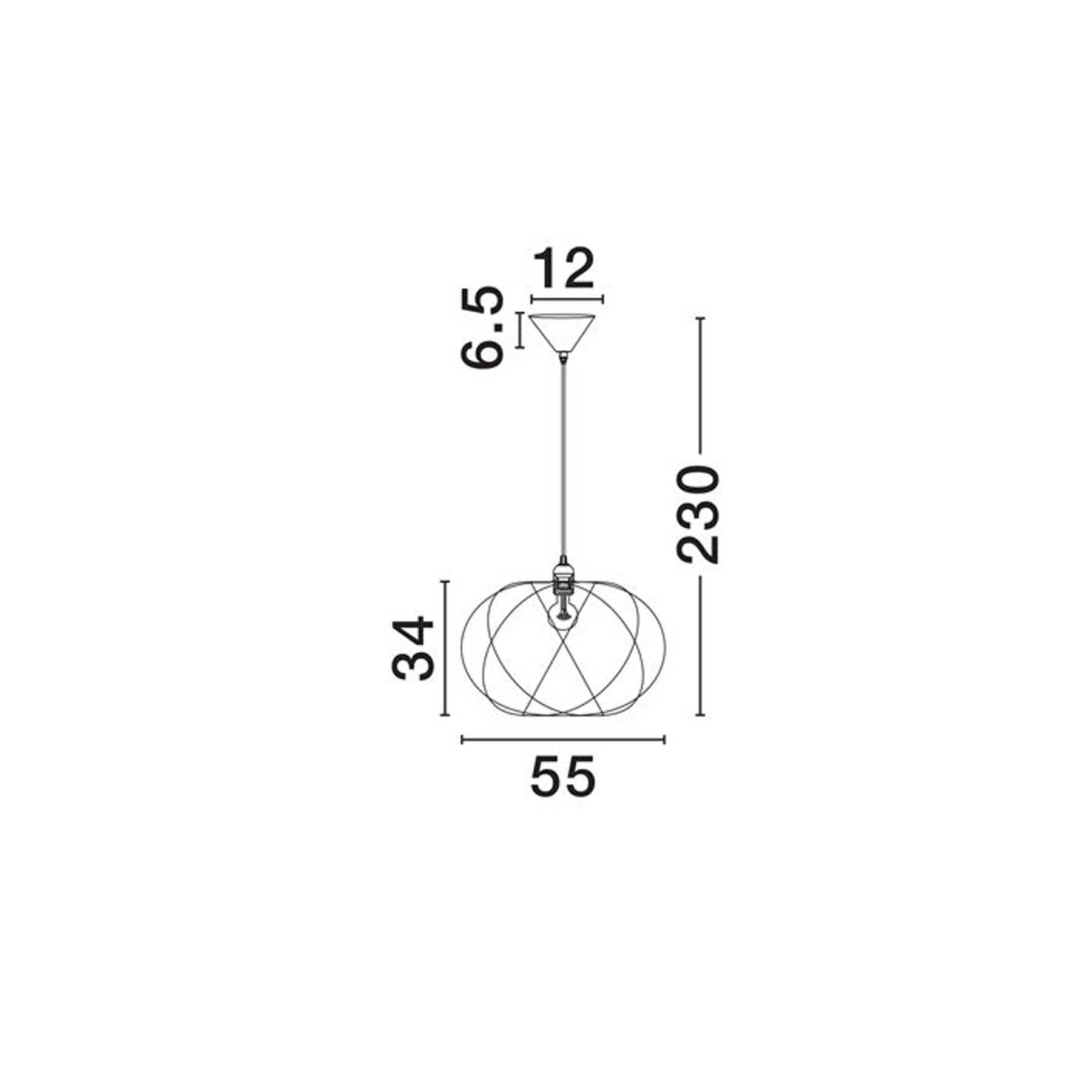 Nova Luce Bora E27 textilní závěsné svítidlo
