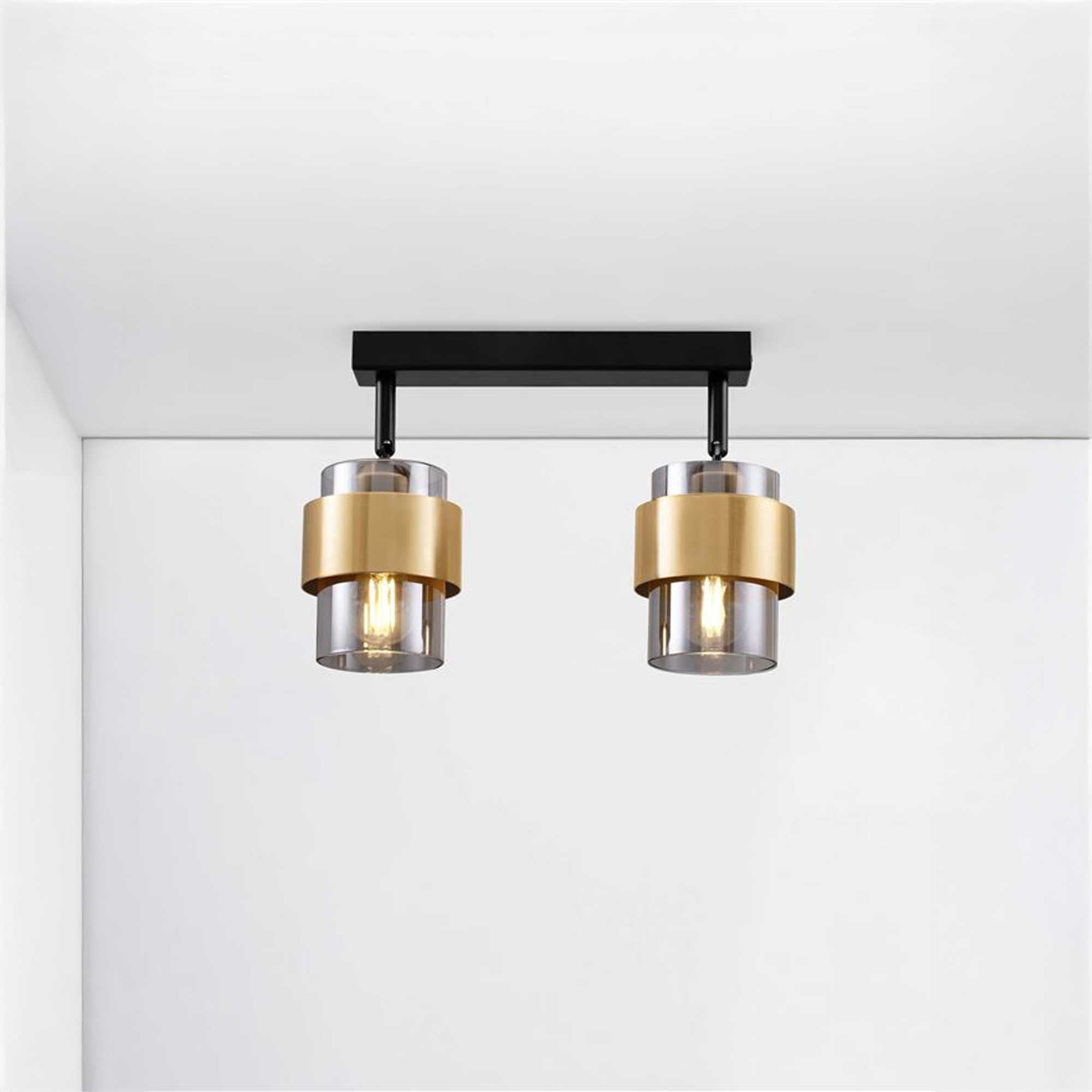 Nova Luce Sianna E27 стаклена плафонска лампа