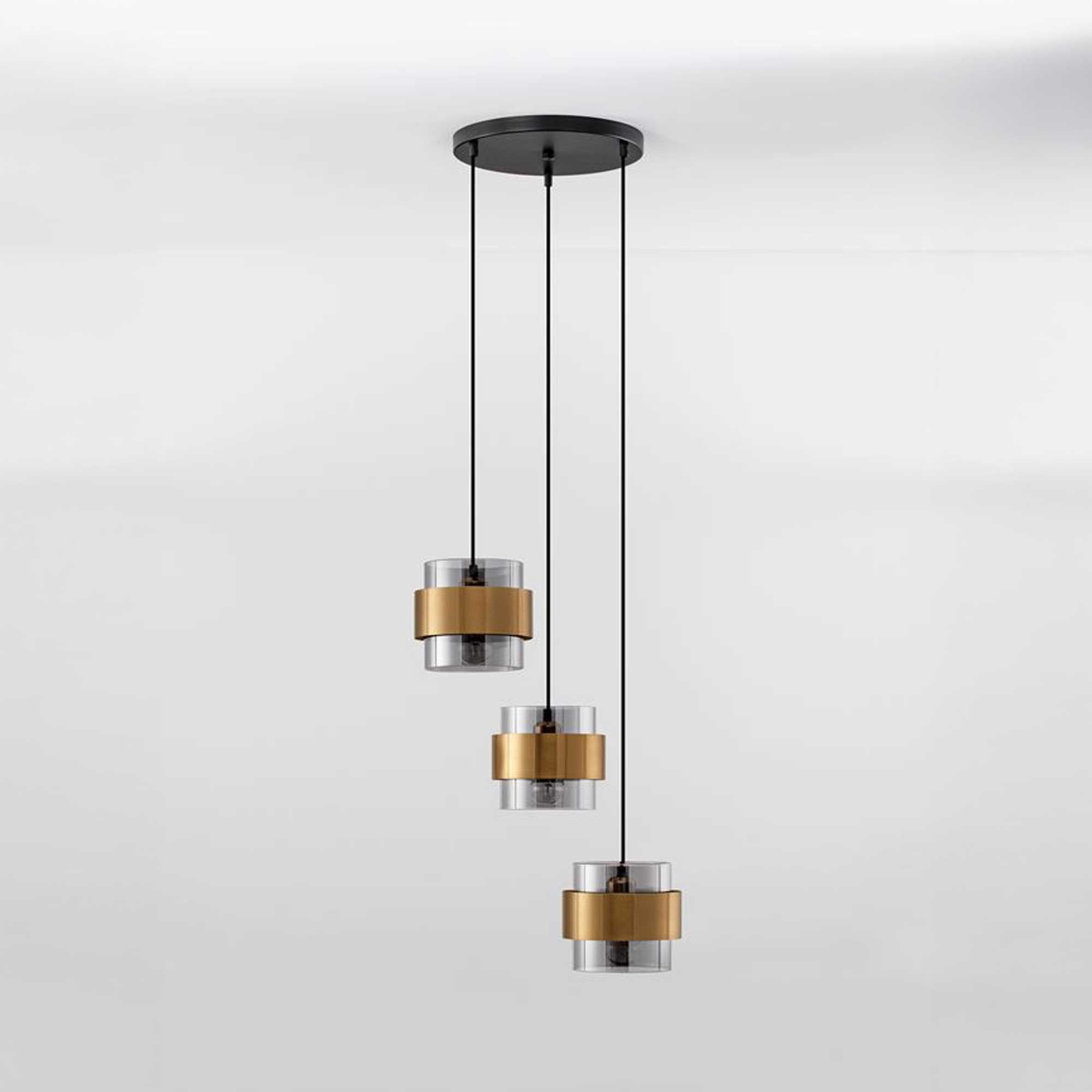 Nova Luce Sianna E27 skleněné závěsné svítidlo svislé