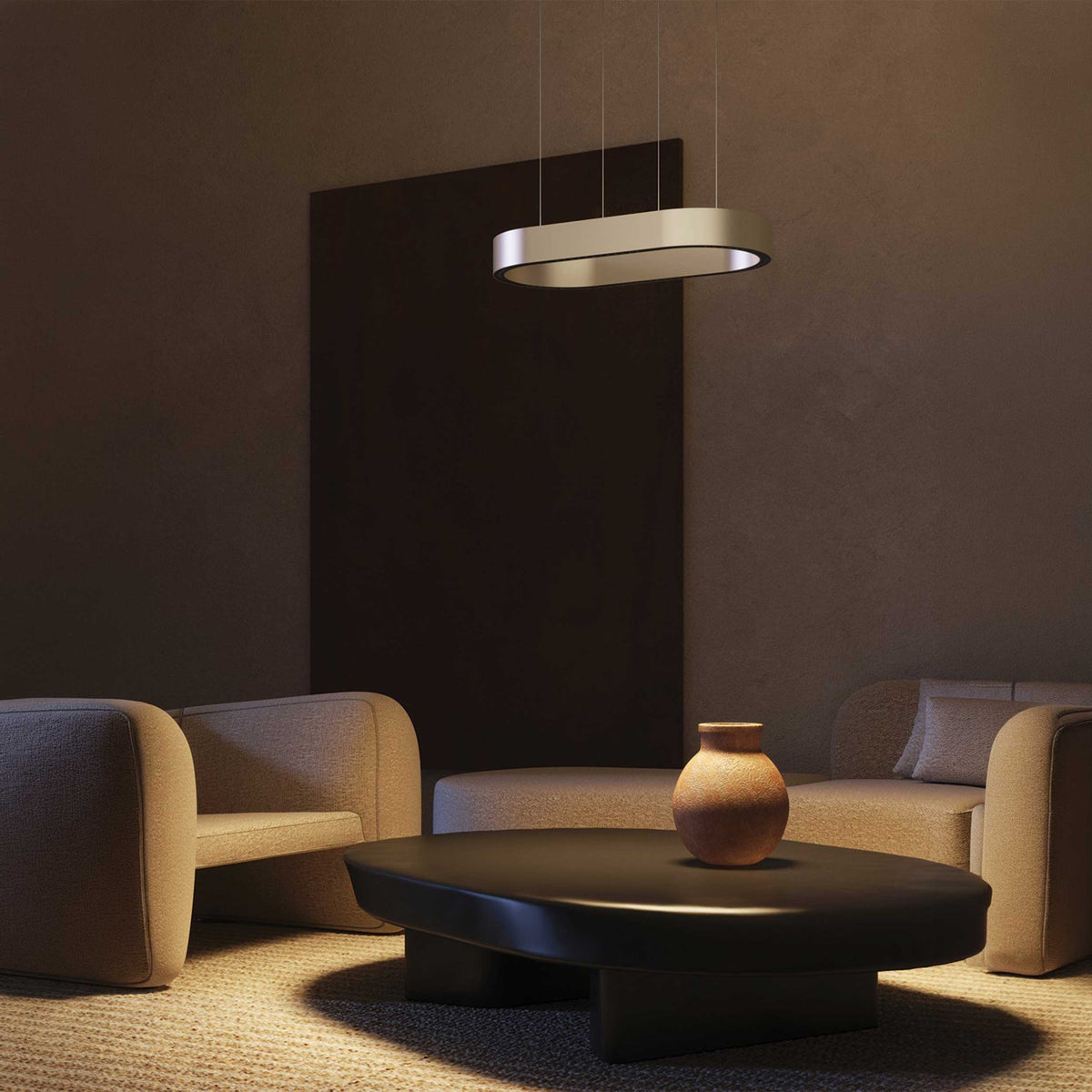 VK Light Aria LED závěsné svítidlo oválné