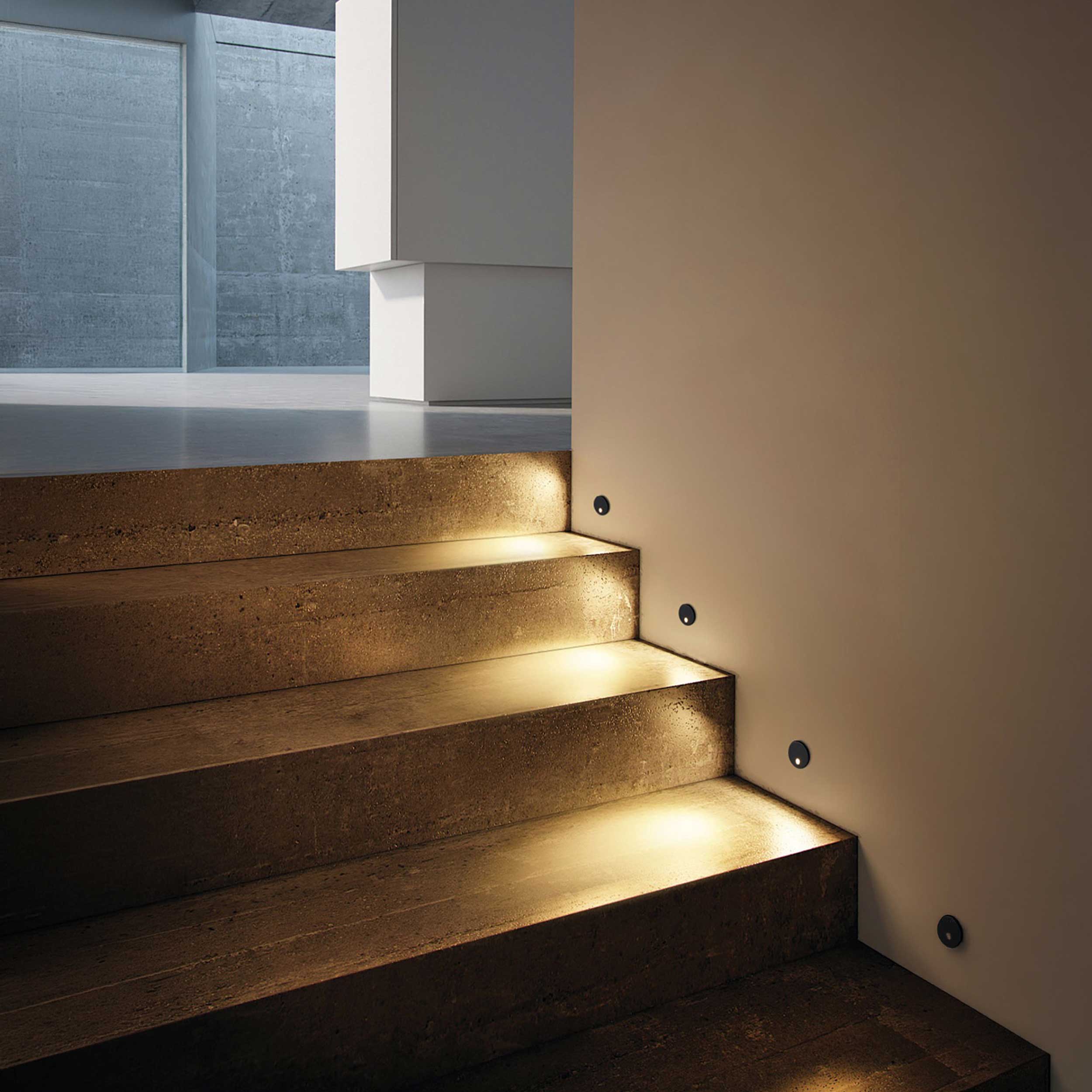 VK Light Fune LED schodišťové zápustné svítidlo kulaté IP67