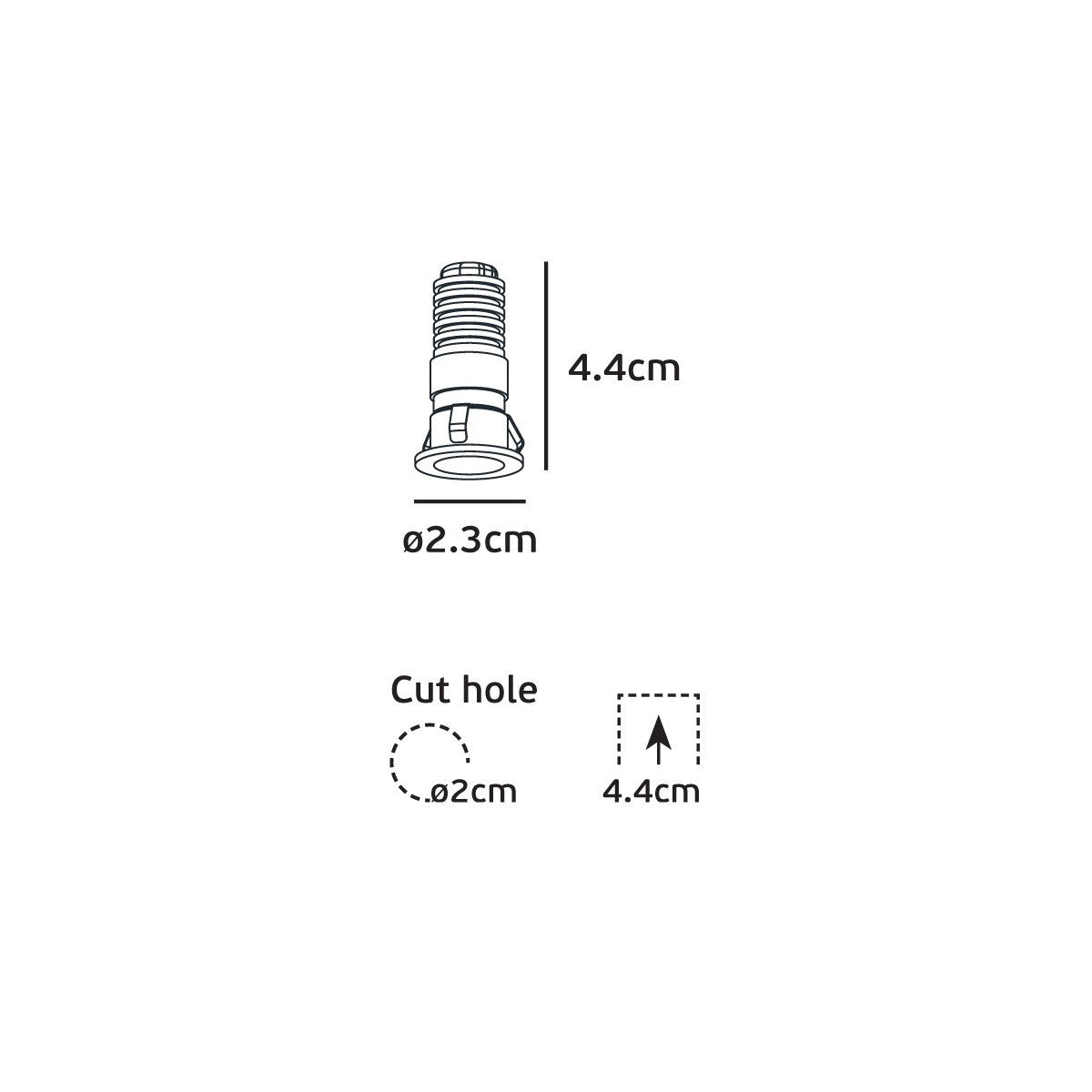 VK Light Smol LED zápustné miniaturní svítidlo