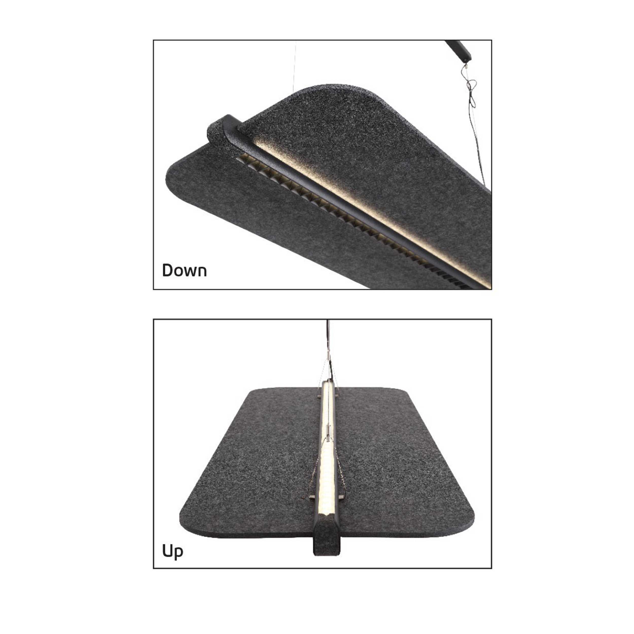 VK Light Mute L LED závěsné akustické svítidlo vodorovné