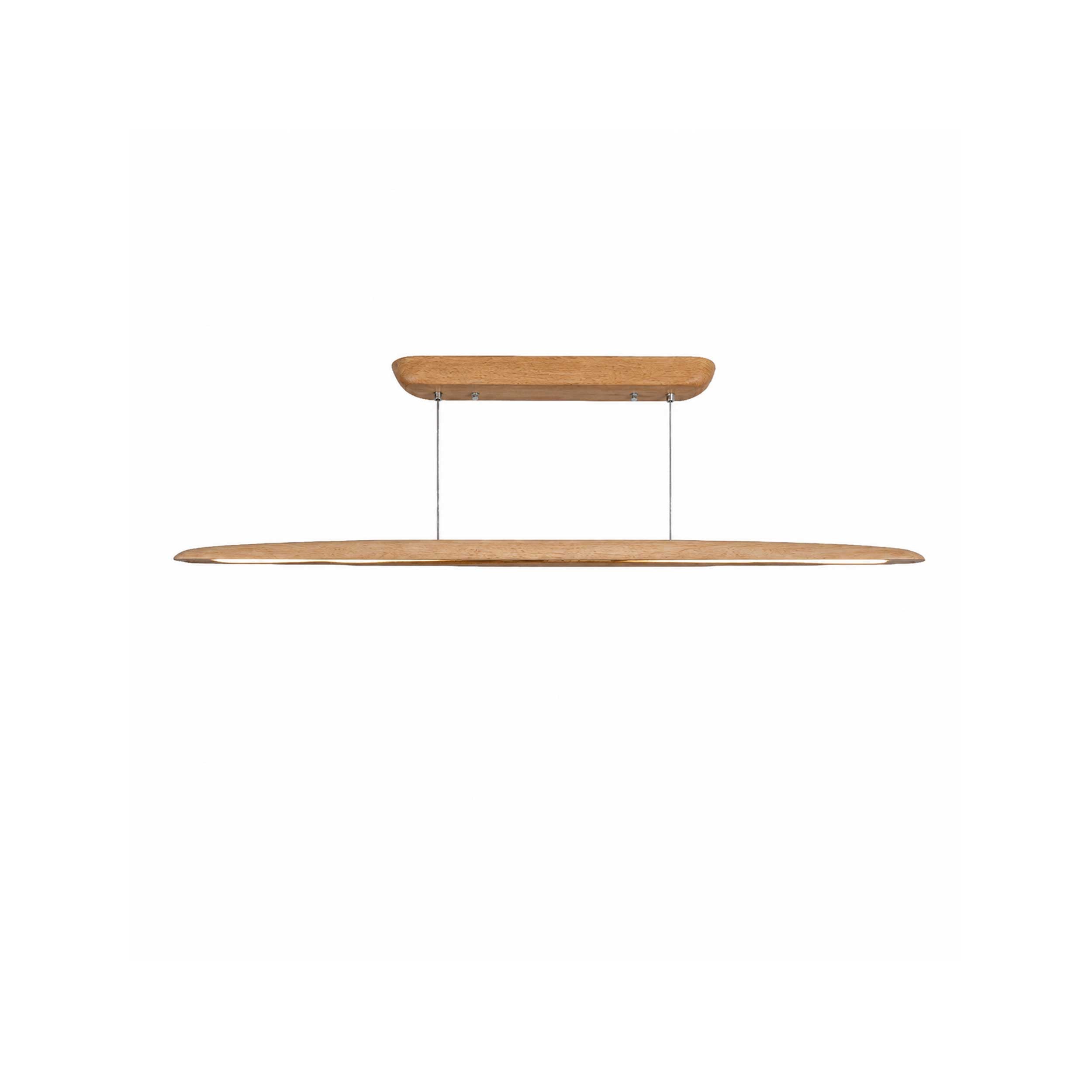 VK Light Woody LED závěsné liniové dřevěné svítidlo zaoblené