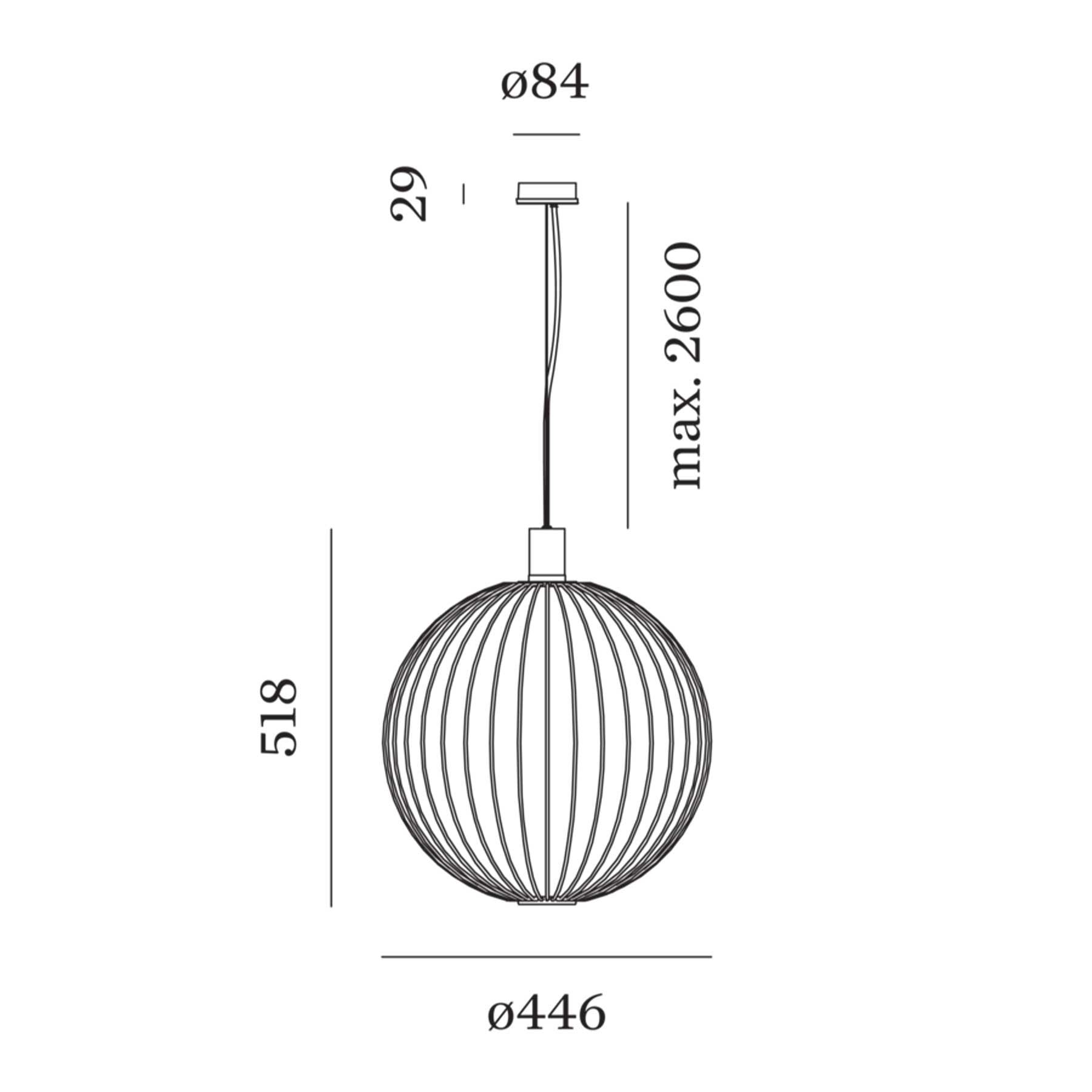 Wever and Ducré Wiro Globe závěsné svítidlo