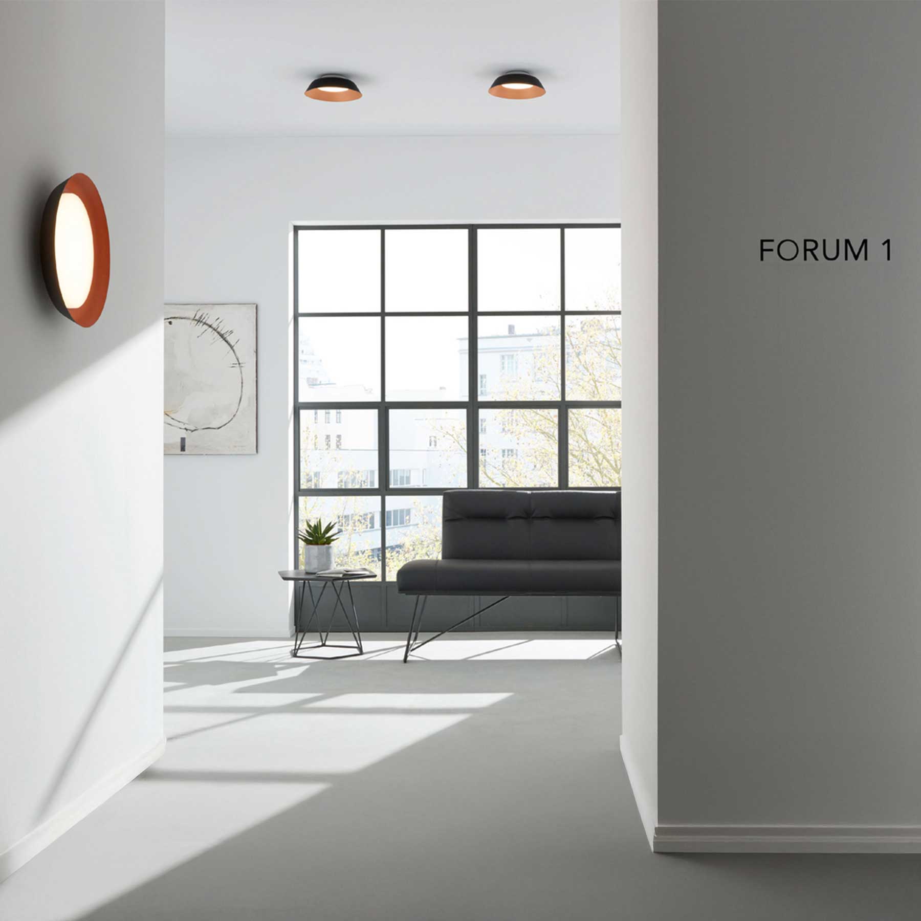 Wever and Ducré TOWNA přisazené svítidlo IP44 černá