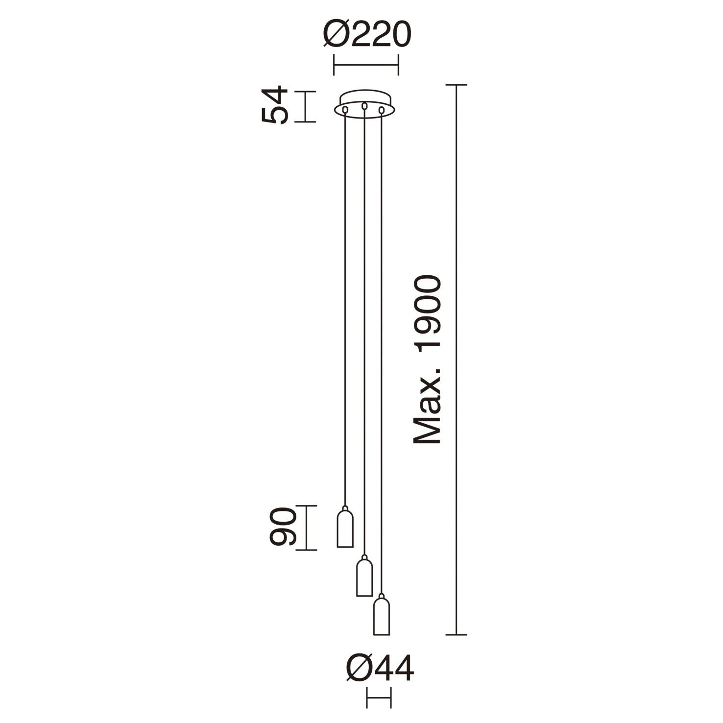 Exo Atu style E27 závěsné svítidlo černé