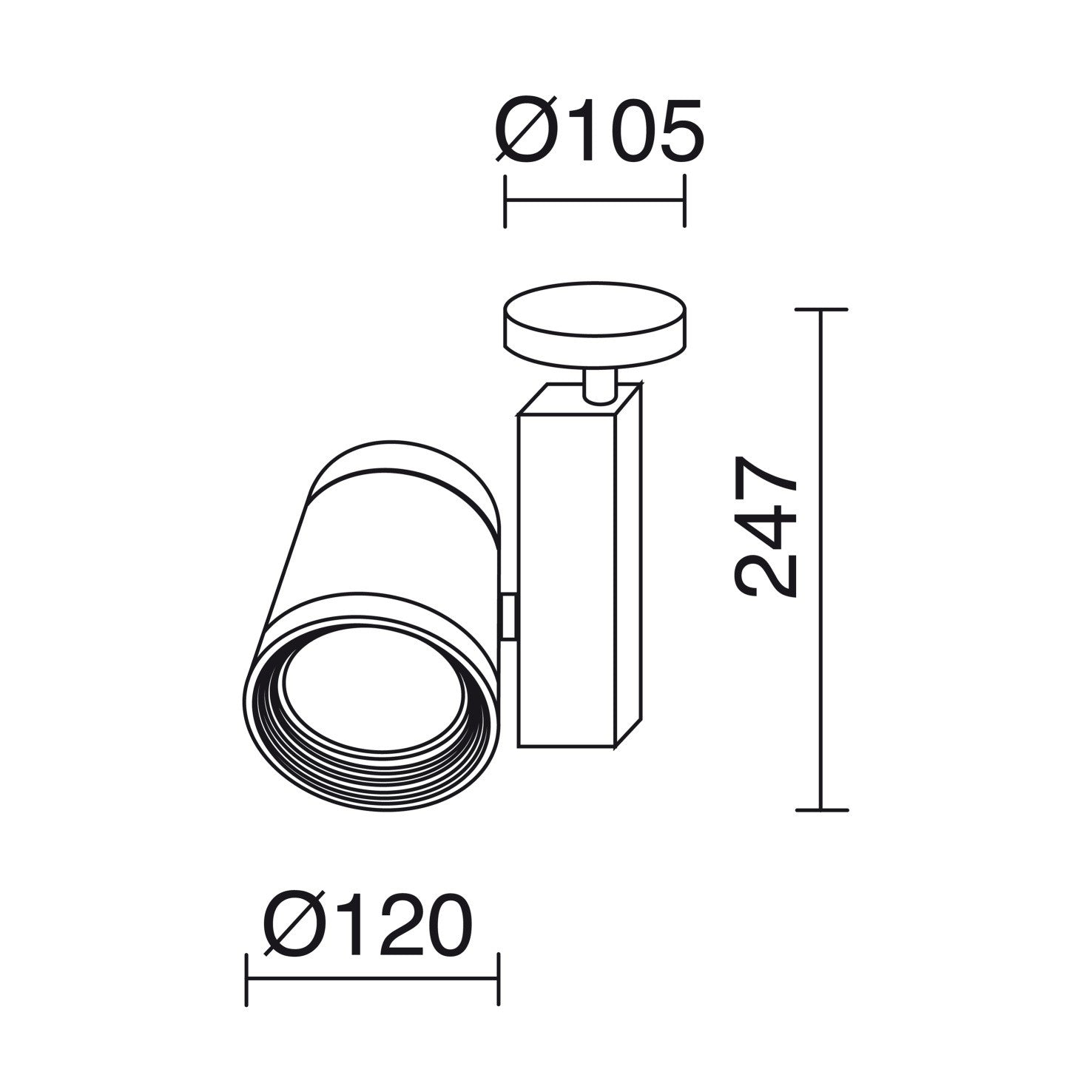 Indeluz Florida LED stropní svítidlo šedé