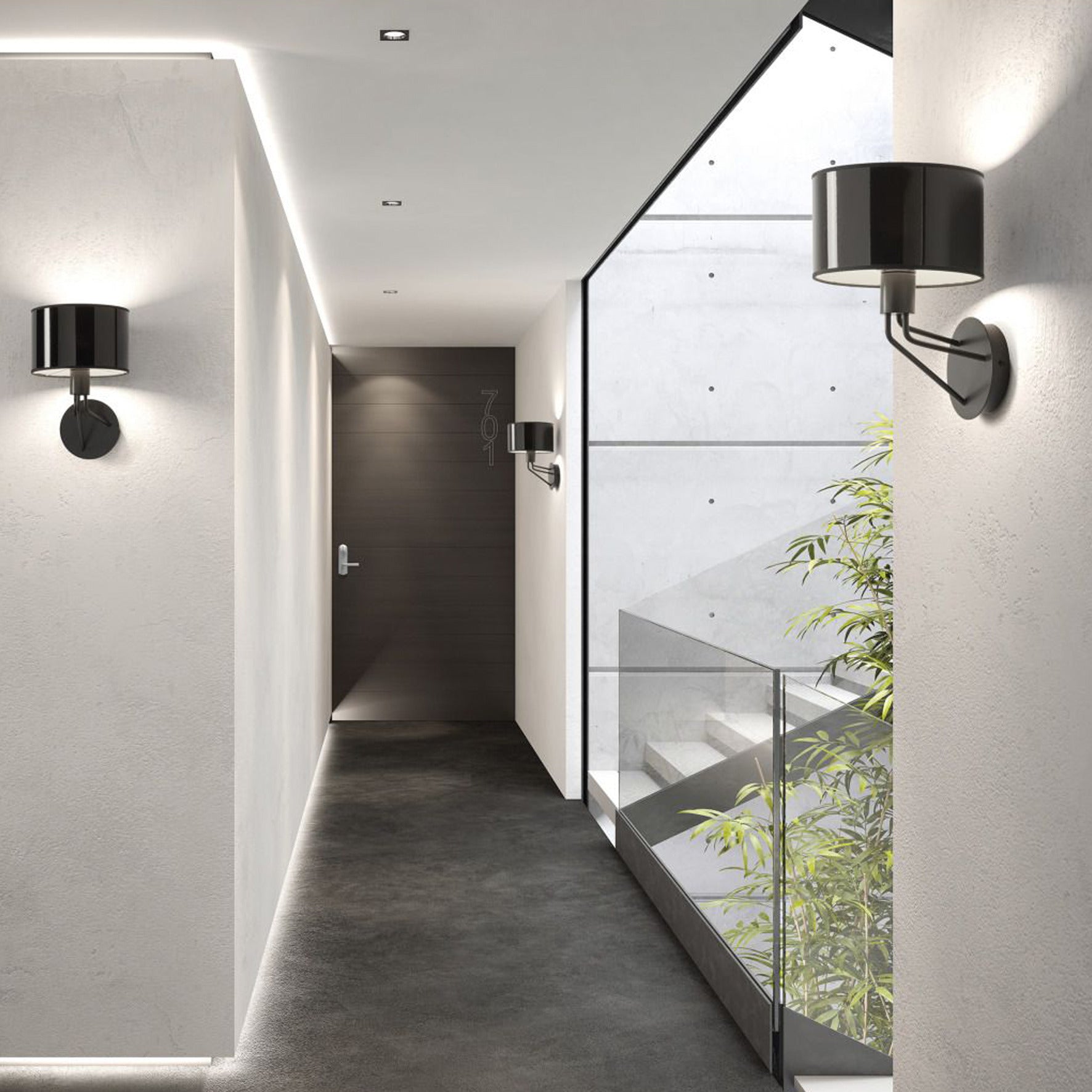 Exo Diagonal W E27 nástěnné svítidlo měď