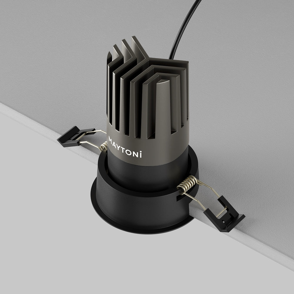 Maytoni downlight Dip LED 50° zápustné kruhové svítidlo černé