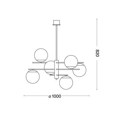 Ideal lux Gourmet E14 závěsné svítidlo lustr