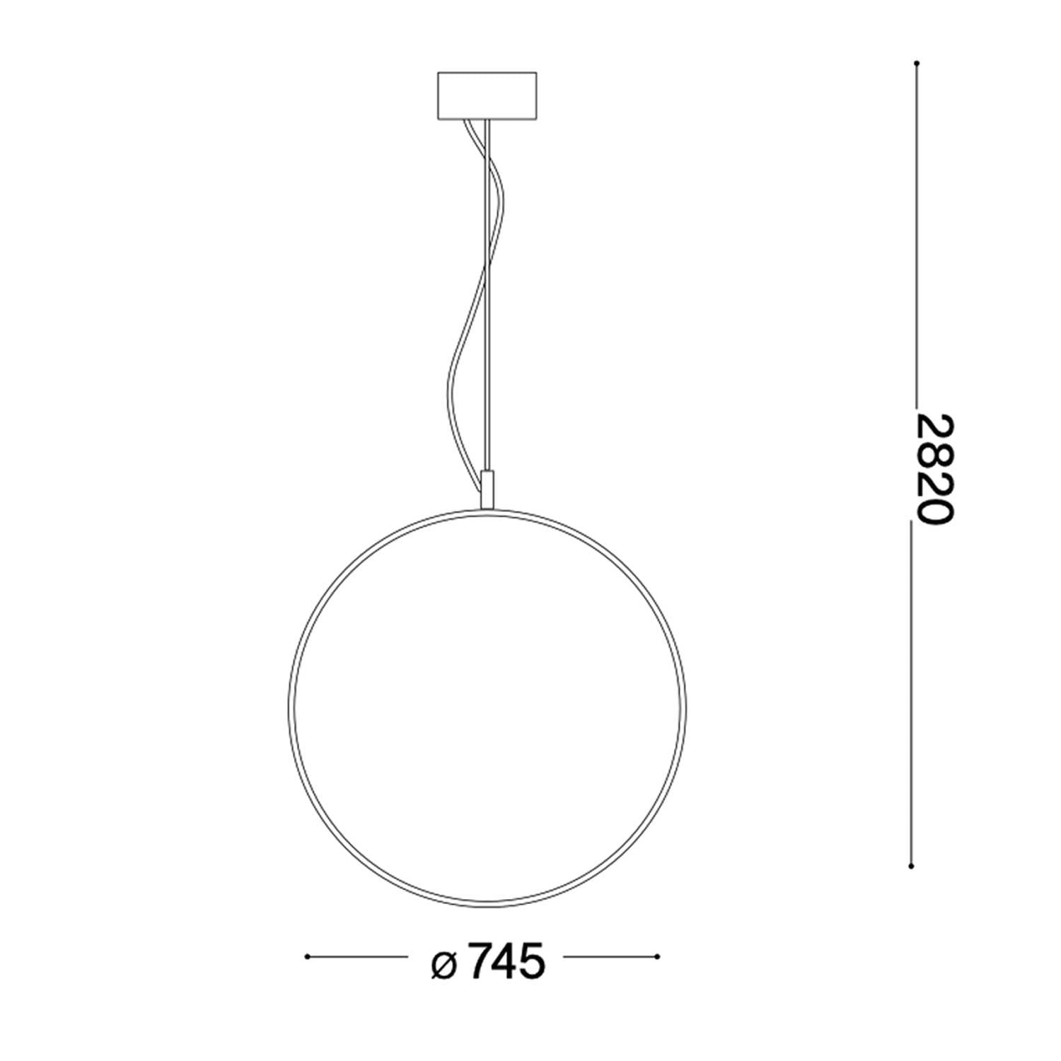 Ideal lux Circus LED kruhové závěsné svítidlo