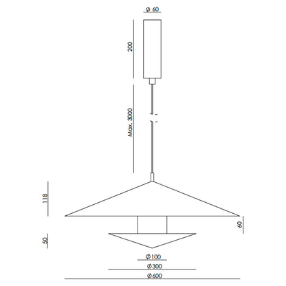 Aromas Gehit LED závěsné svítidlo