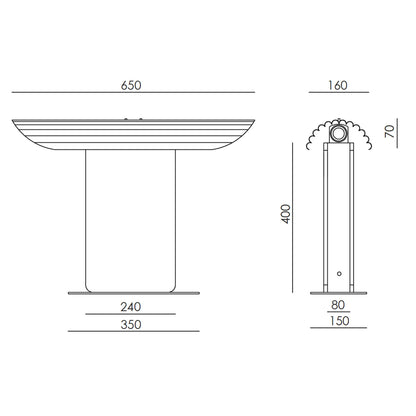 Aromas Hold G9 stolní mramorové svítidlo