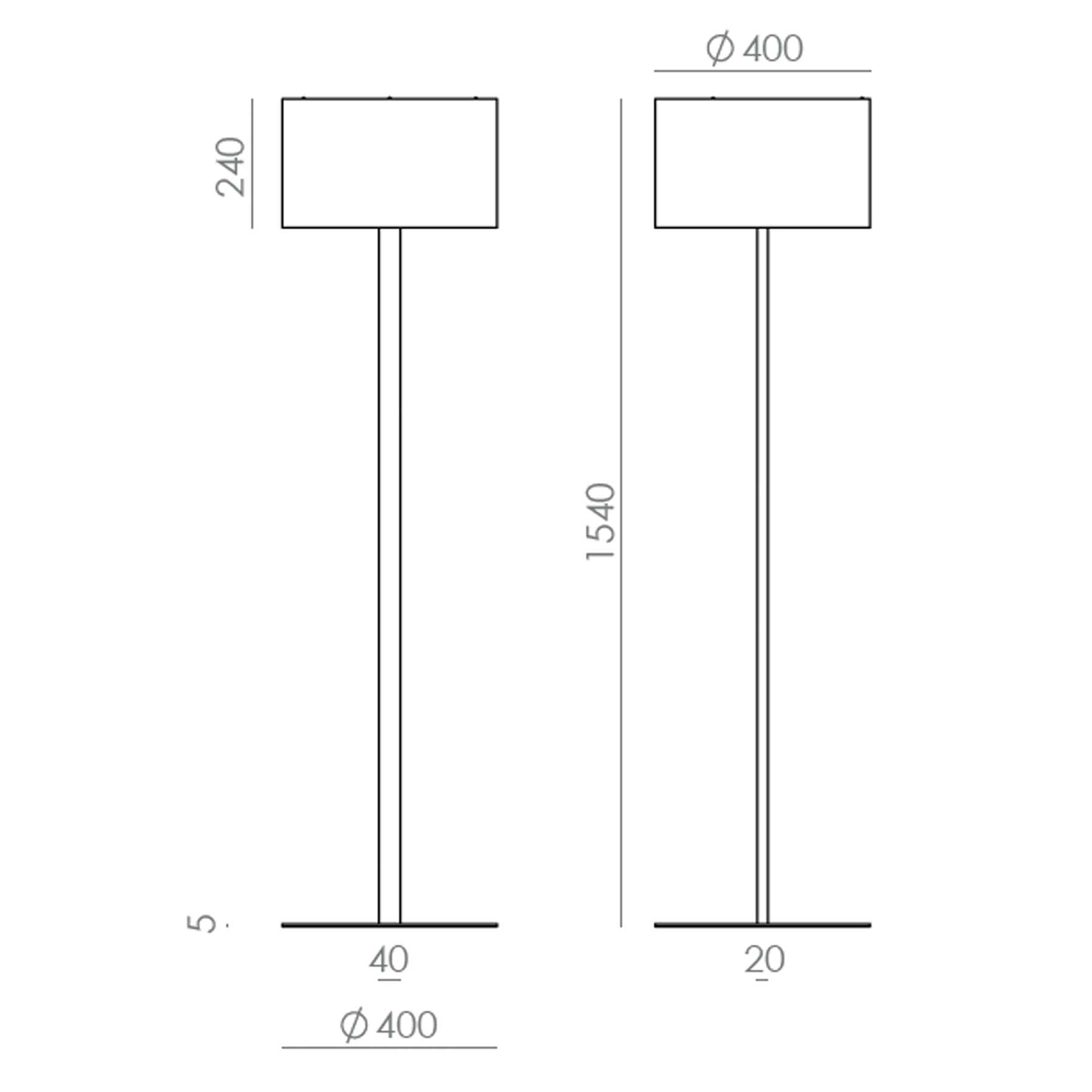 Aromas Rems E27 stojací kožené svítidlo