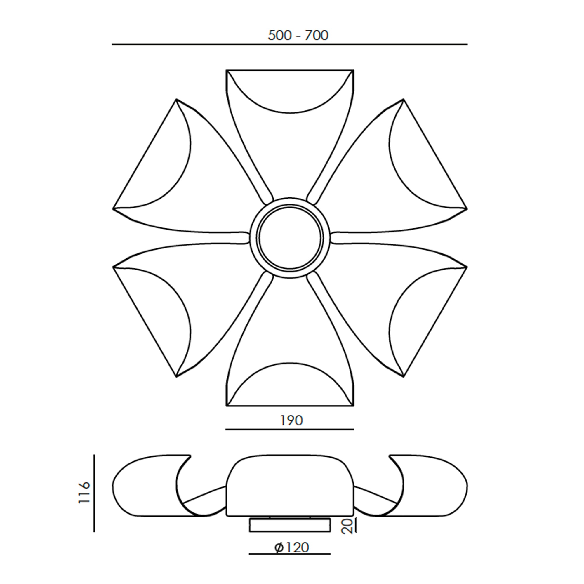 Aromas Rita E27 nástěnné svítidlo