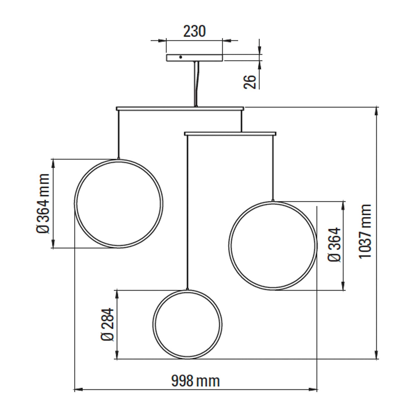 DCW éditions Focus LED суспендовано светло