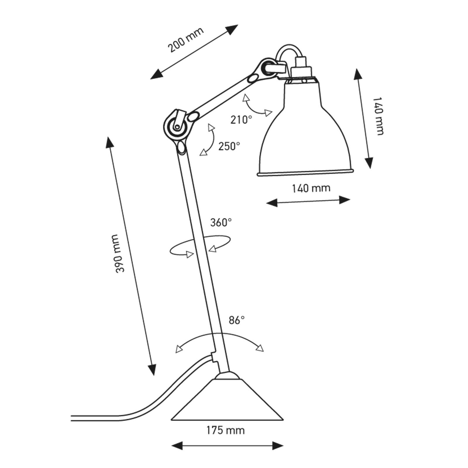 DCW éditions Lampe Gras бр. 205 E14 стона лампа