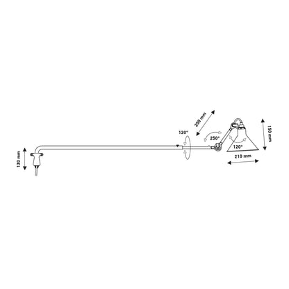 DCW éditions Lampe Gras N°213 E14 nástěnné svítidlo