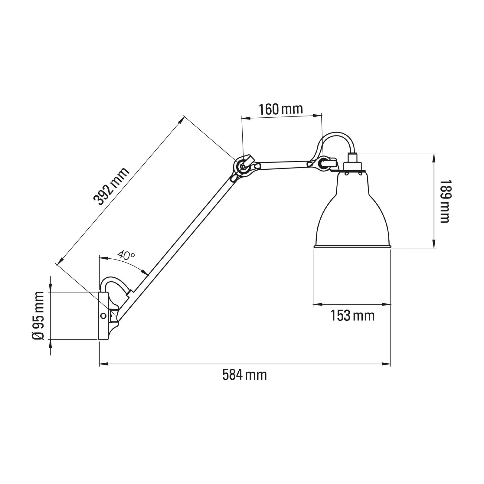 DCW éditions Lampe Gras бр. 122 E27 зидна лампа