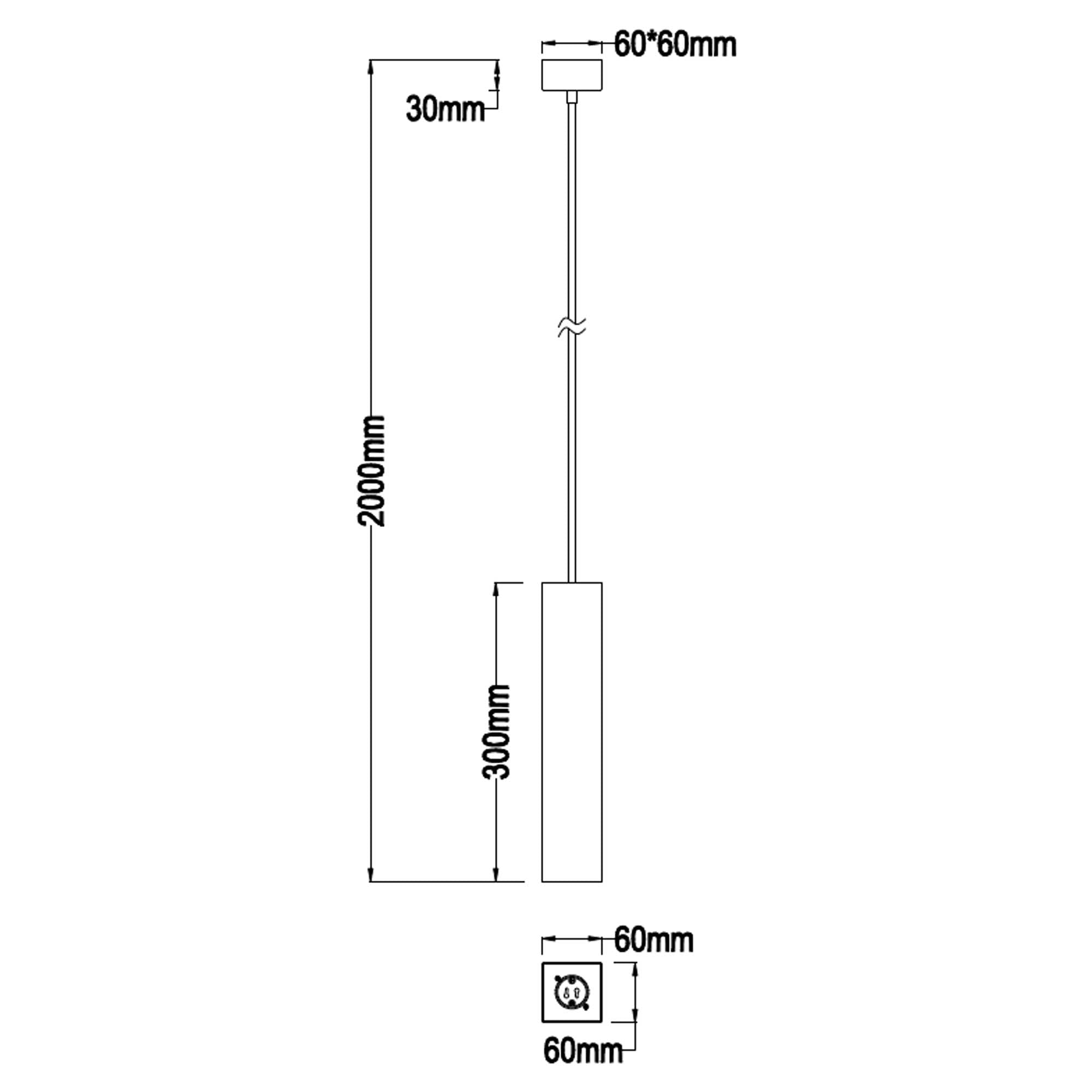Faneurope Fluke GU10 závěsné kvádrové svítidlo