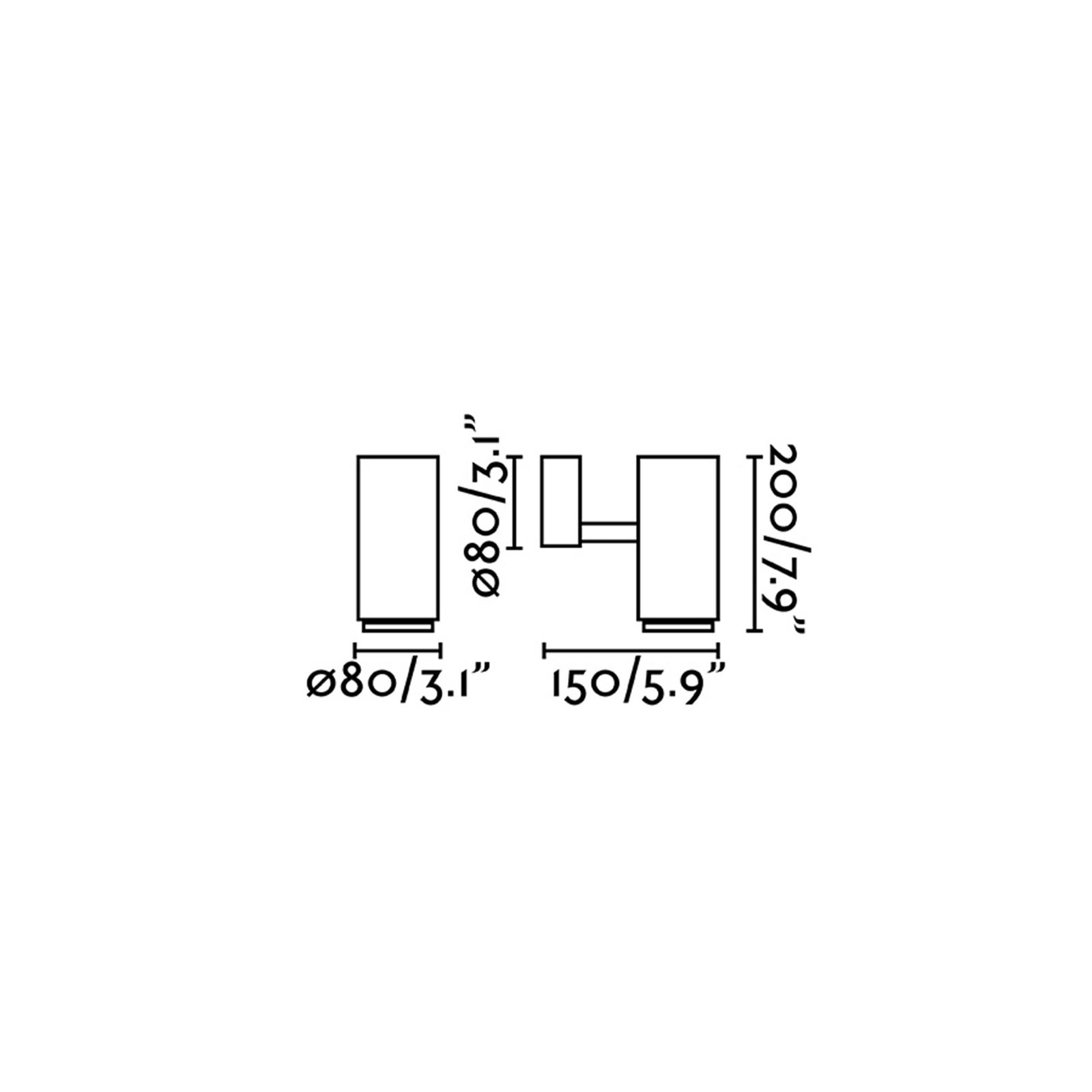 Faro Plom LED подесиво спољно зидно светло, IP64