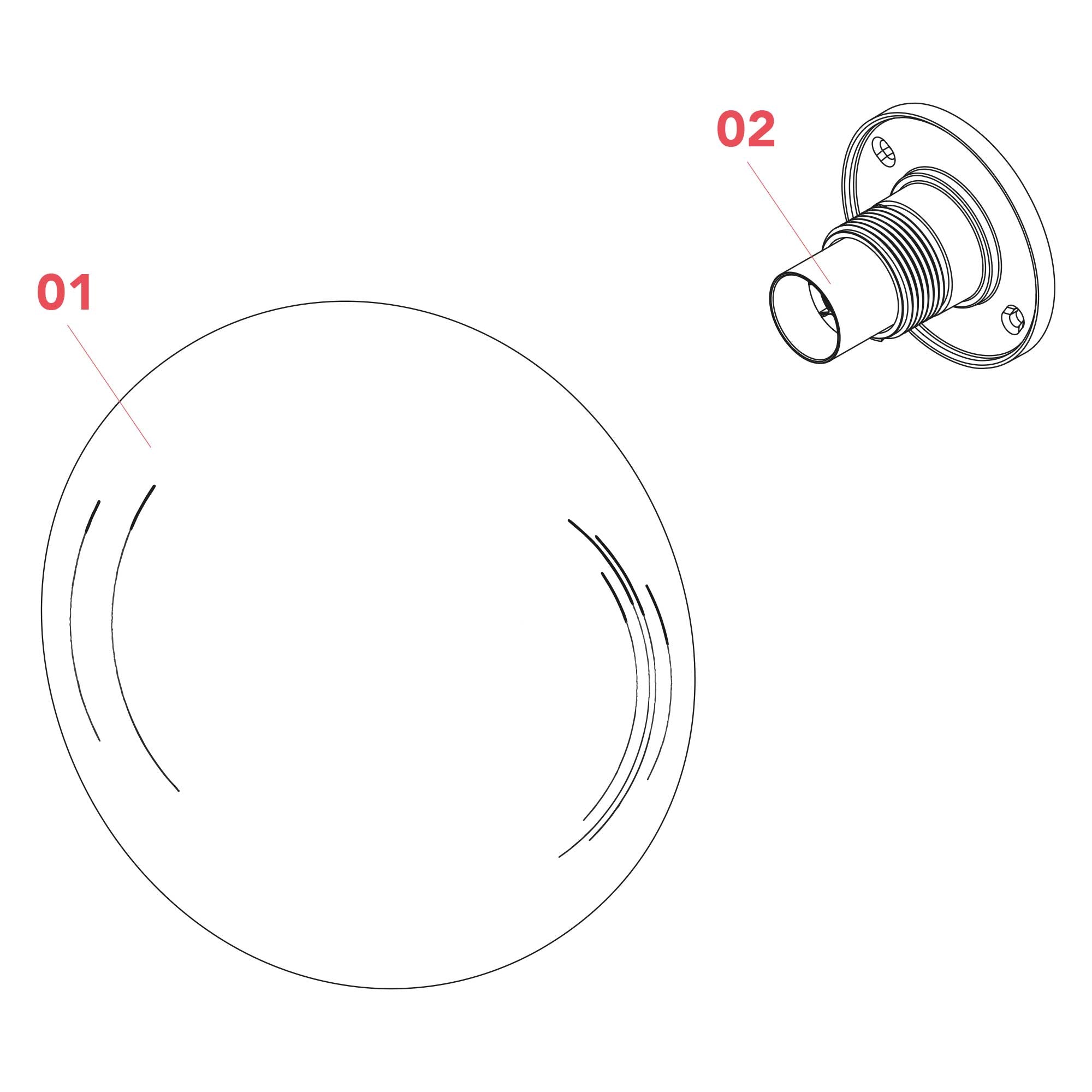 Flos Glo-Ball E14 přisazené svítidlo