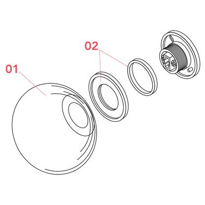 Flos Mini Glo-Ball G9 přisazené svítidlo