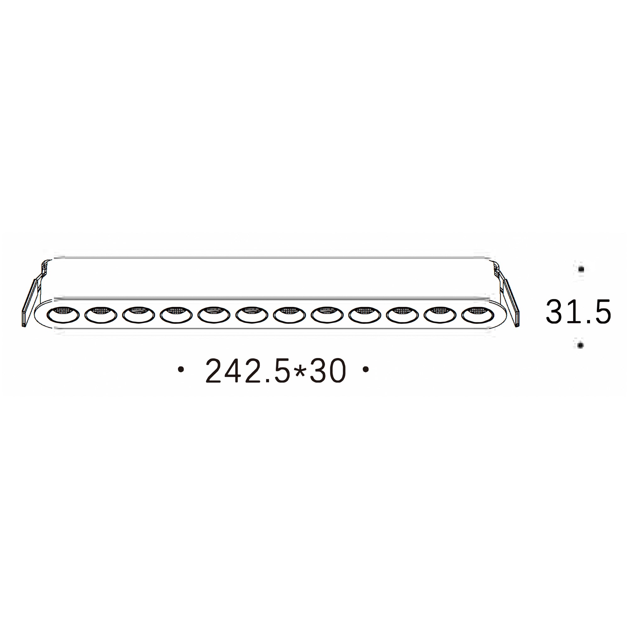 Mono LED zápustné svítidlo Ra>90