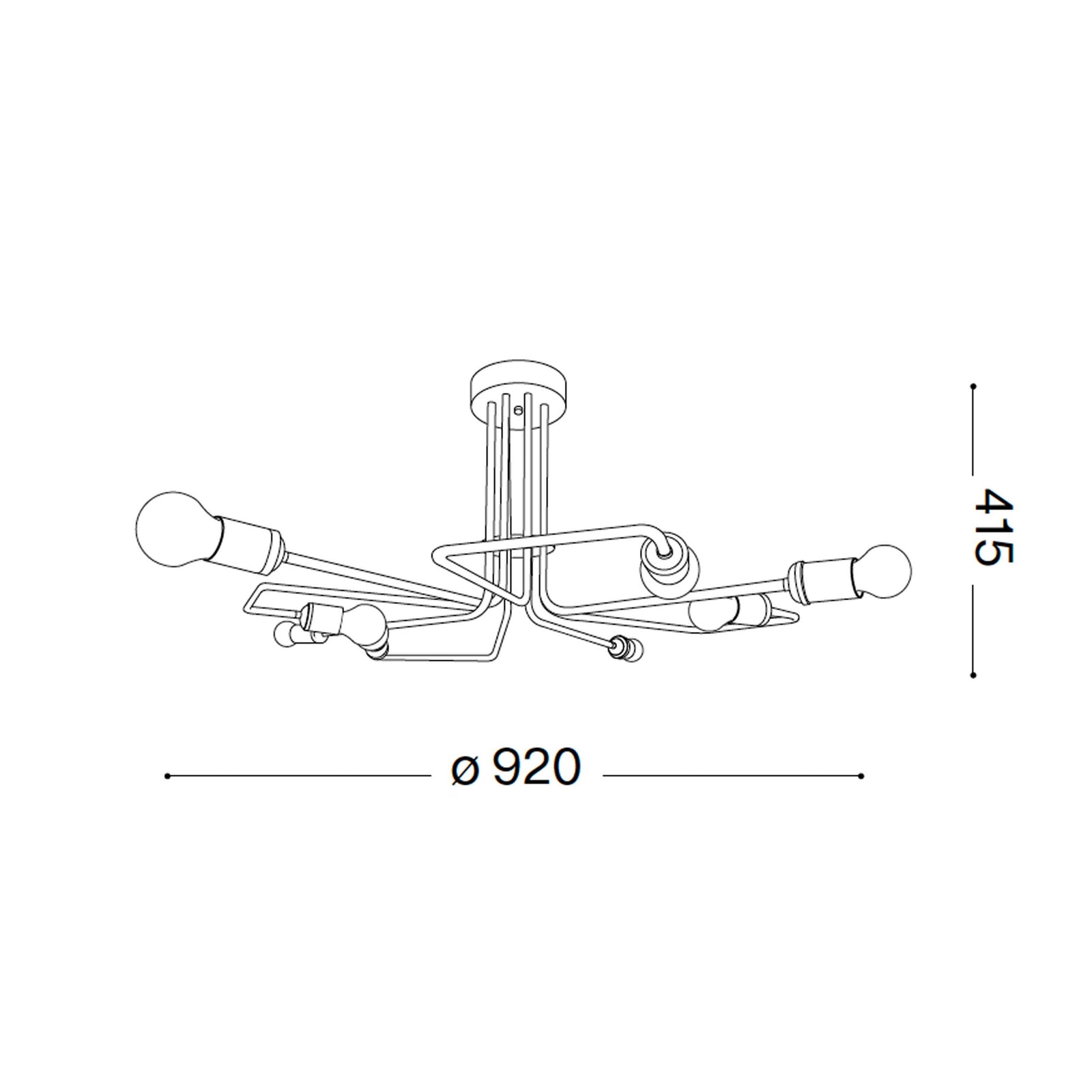 Идеал Лукс Триумф E27 висеће линеарно светло