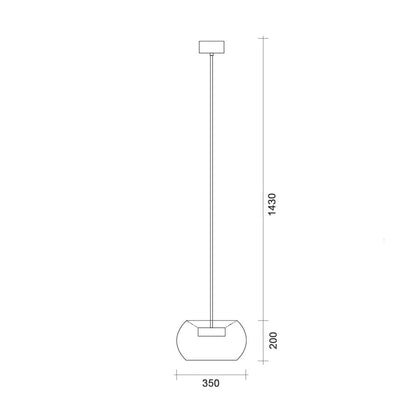 Lucis Nupar Glass LED závěsné svítidlo