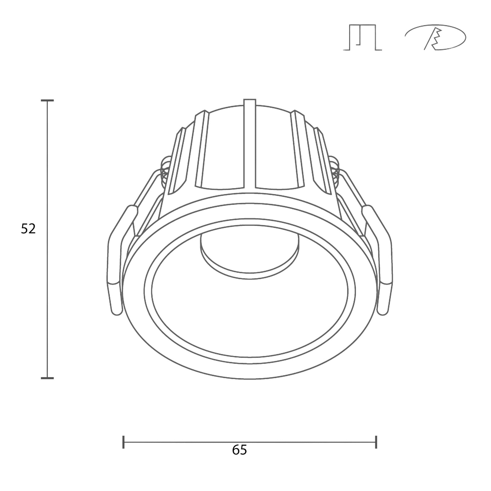 Maytoni downlight Alfa LED 36° zápustné kruhové svítidlo bílé