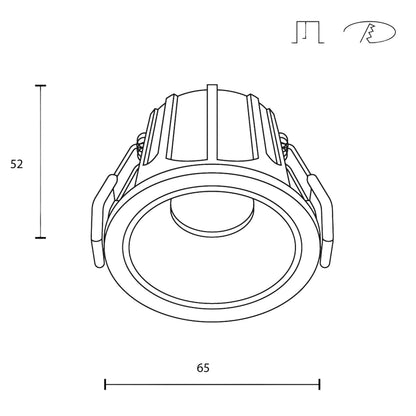 Maytoni downlight Alfa LED 36° zápustné kruhové svítidlo černé