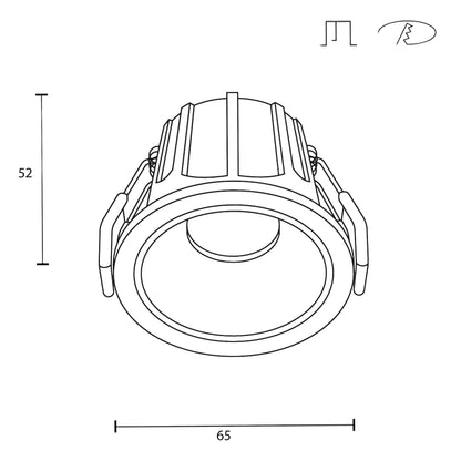 Maytoni downlight Alfa LED 36° zápustné kruhové svítidlo černé