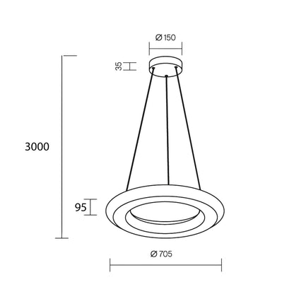 Maytoni Seda LED závěsné svítidlo