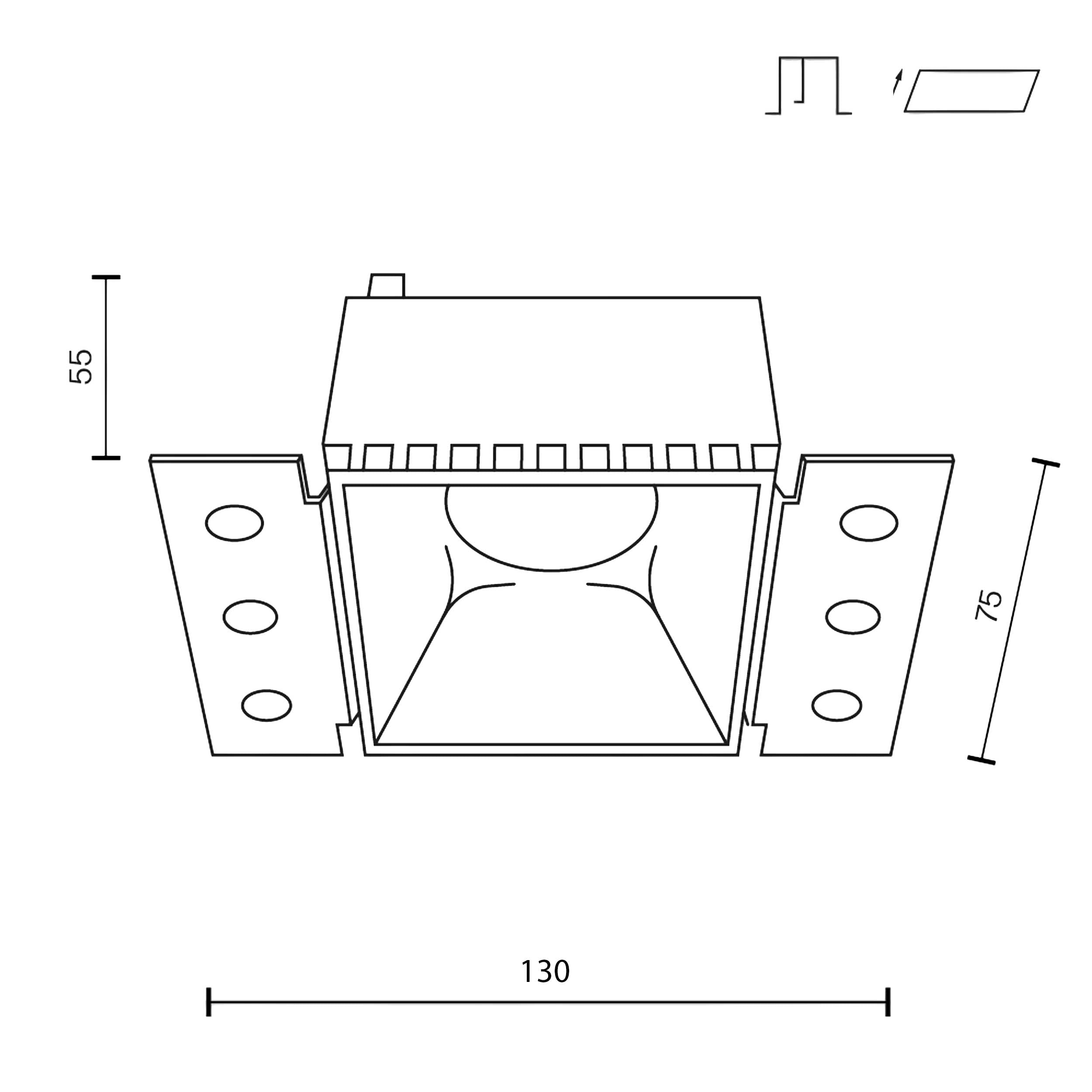 Maytoni downlight Share GU10 zápustné čtvercové svítidlo