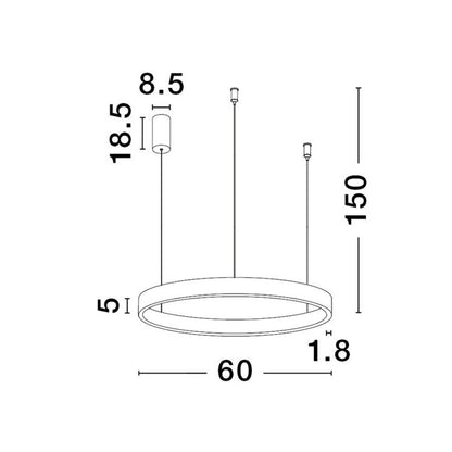 Нова Луце Еловен ЛЕД окружно висеће светло