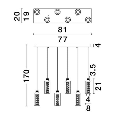 Nova Luce Lune LED závěsné svítidlo