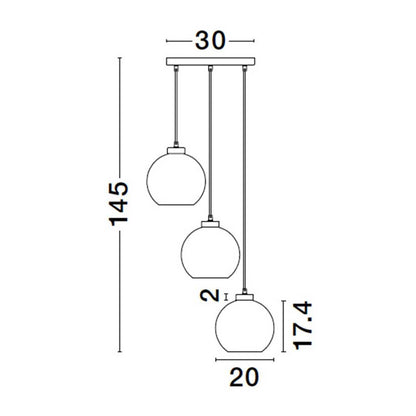 Nova Luce Palmer LED skleněné závěsné svítidlo