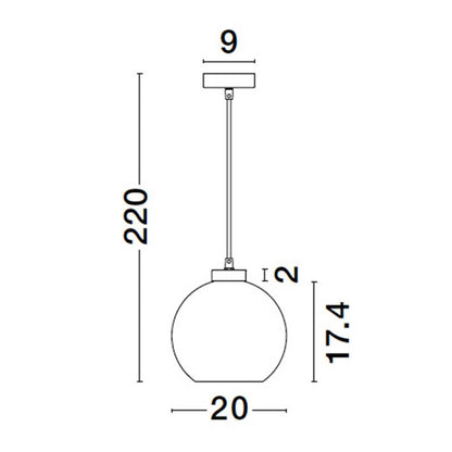 Nova Luce Palmer LED skleněné závěsné svítidlo