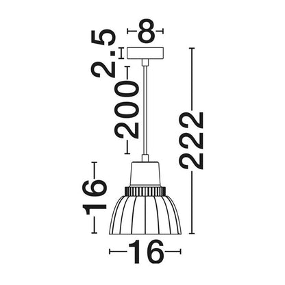 Nova Luce Obbit E27 висећа лампа